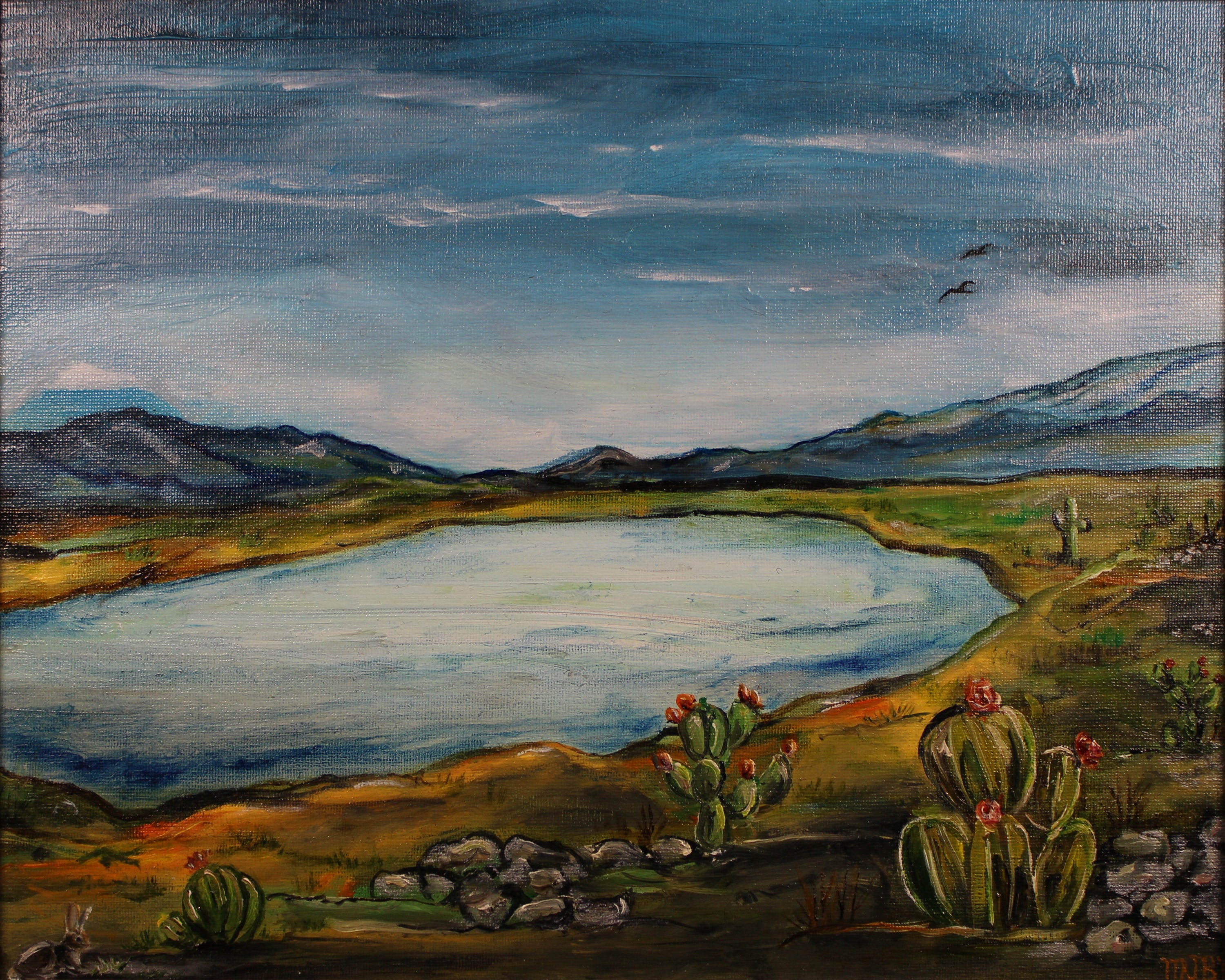 Desert Lake 14x11